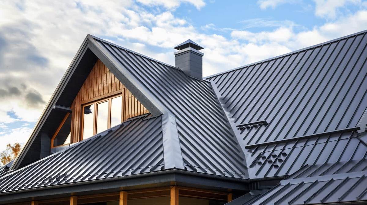 Eşrefpaşa EPDM Kauçuk Çatı – antrasit kenet sistem metal çatıyla kaplanmış müstakil ev